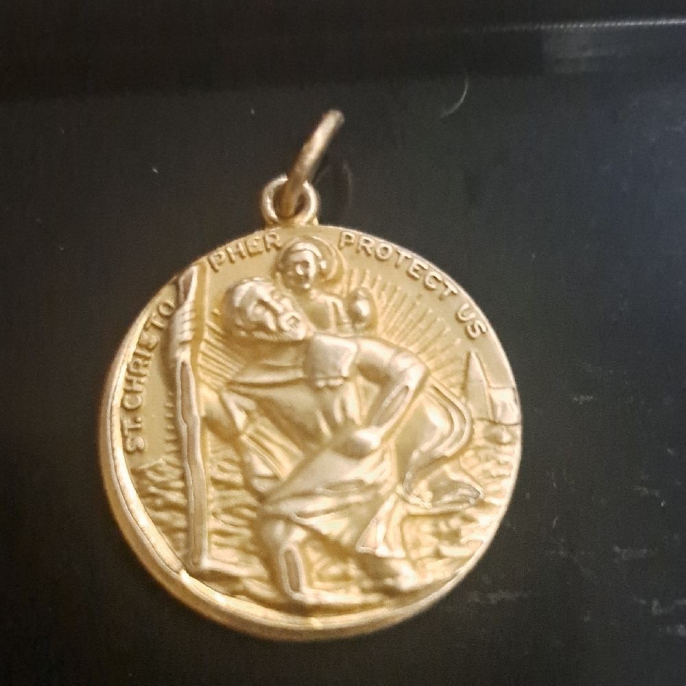 Vintage 14kt Gold St. Christopher Pendant